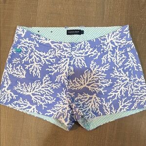 Southern Marsh Women's Blue Coral Print Shorts size 00 XS